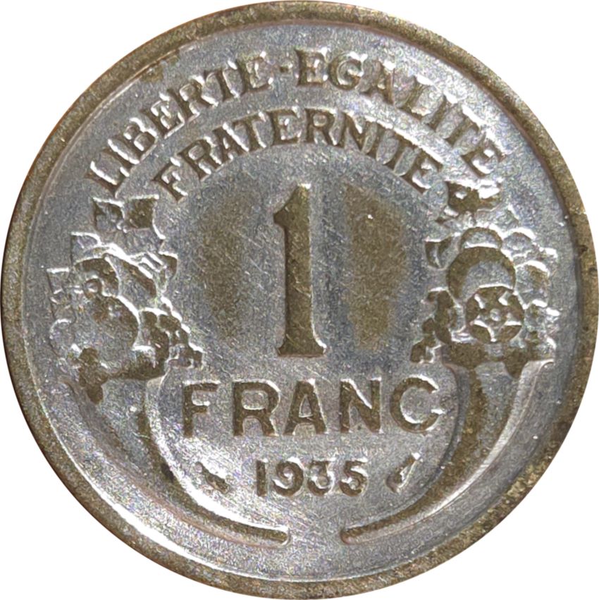 Le mystère de la 1 franc Morlon 1935 étamée …